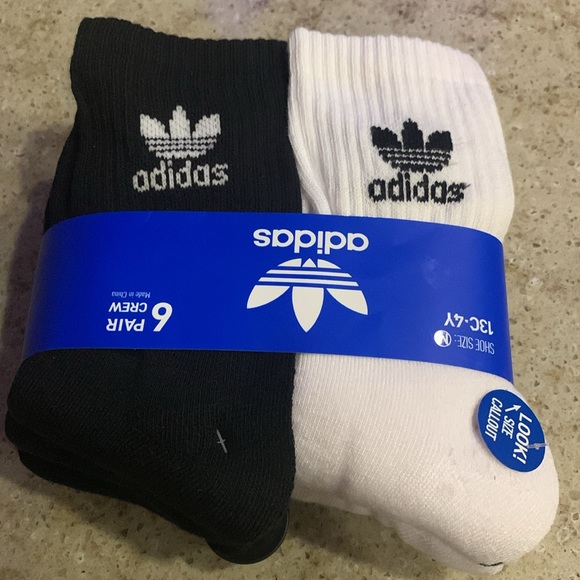 NWT Adidas Crew Socks - 6 Pairs - Picture 3 of 6